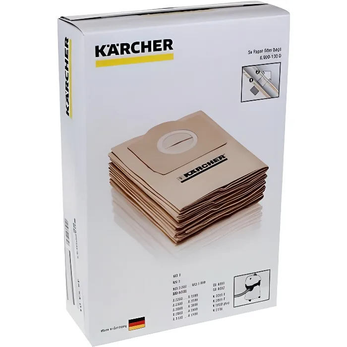 Sacs aspirateurs par 5, 6.959-130.0 pour Aspirateur Karcher