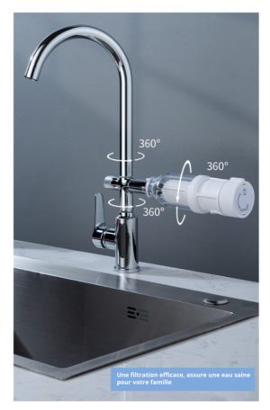 Royal Georges — Mitigeur Purificateur 2-en-1 L'eau saine pour toute la famille. Sans compromis.